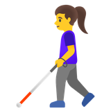 Woman with White Cane - Noto (Google)