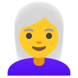 Woman: White Hair - Noto (Google)