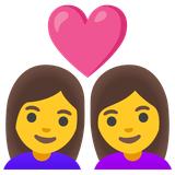 Couple with Heart: Woman, Woman - Noto (Google)