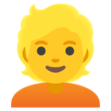 Blond Hair Person - Noto (Google)