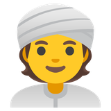 Man Wearing Turban - Noto (Google)