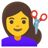 Woman Getting Haircut - Noto (Google)