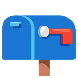 Closed Mailbox with Raised Flag - Noto (Google)