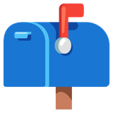 Closed Mailbox with Raised Flag - Noto (Google)