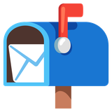 Open Mailbox with Raised Flag - Noto (Google)