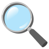 Magnifying Glass Tilted Left - Noto (Google)