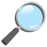 Right-Pointing Magnifying Glass - Noto (Google)