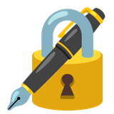 Locked with Pen - Noto (Google)