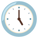 Clock Face Five O’Clock - Noto (Google)