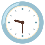 Clock Face Nine-Thirty - Noto (Google)