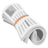 Rolled-Up Newspaper - Noto (Google)