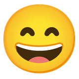 Grinning Face with Smiling Eyes - Noto (Google)