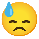 Downcast Face with Sweat - Noto (Google)