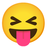 Face with Stuck-Out Tongue and Tightly-Closed Eyes - Noto (Google)