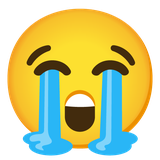 Loudly Crying Face - Noto (Google)
