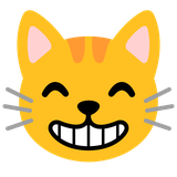 Grinning Cat Face With Smiling Eyes - Noto (Google)