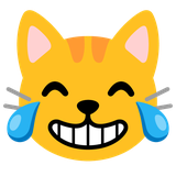 Cat Face with Tears of Joy - Noto (Google)