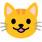 Grinning Cat Face With Smiling Eyes - Noto (Google)