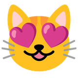 Smiling Cat Face With Heart-Eyes - Noto (Google)