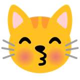 Kissing Cat Face - Noto (Google)