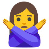 Woman Gesturing No - Noto (Google)