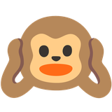 Hear-No-Evil Monkey - Noto (Google)
