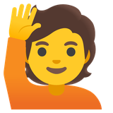 Person Raising Hand - Noto (Google)