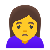 Woman Frowning - Noto (Google)