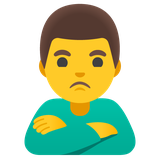 Man Pouting - Noto (Google)