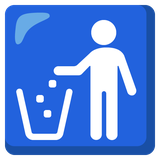Litter in Bin Sign - Noto (Google)