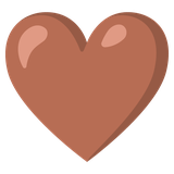 Brown Heart - Noto (Google)
