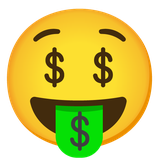Money-Mouth Face - Noto (Google)