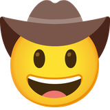 Cowboy Hat Face - Noto (Google)