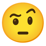 Face with Raised Eyebrow - Noto (Google)