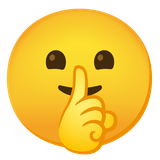 Face with Finger Over Mouth (Shushing Face) - Noto (Google)