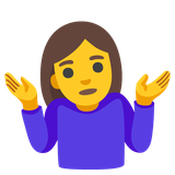 Woman Shrugging - Noto (Google)
