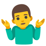 Man Shrugging - Noto (Google)