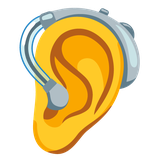 Ear with Hearing Aid - Noto (Google)