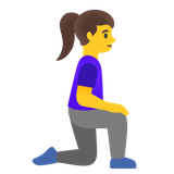 Woman Kneeling Direction Right - Noto (Google)