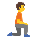 Person Kneeling Right - Noto (Google)