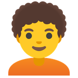Person: Curly Hair - Noto (Google)