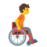 Person in Manual Wheelchair Moving Right - Noto (Google)