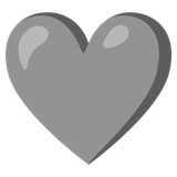 Grey Heart - Noto (Google)