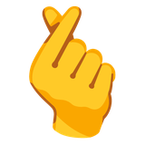 Index Finger and Thumb Crossed (Finger Heart) - Noto (Google)