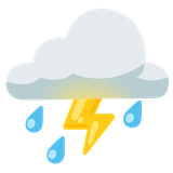 Cloud with Lightning and Rain - Noto (Google)