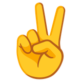 Victory Hand (Peace Sign) - Noto (Google)