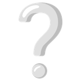 White Question Mark Ornament - Noto (Google)