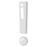 White Exclamation Mark Ornament - Noto (Google)