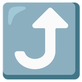 Right Arrow Curving Up - Noto (Google)