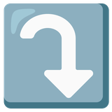 Right Arrow Curving Down - Noto (Google)